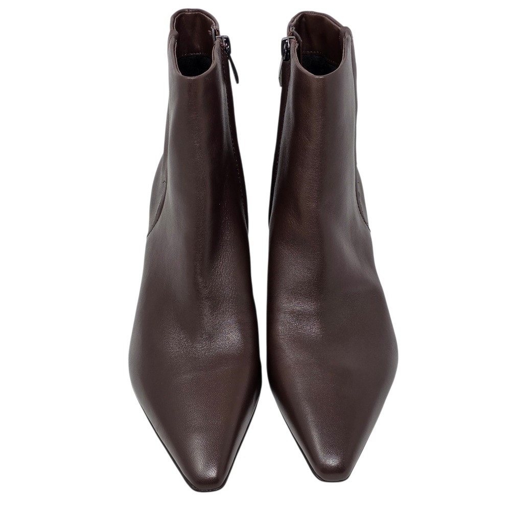 Naturalizer Bootie Brown Leather Ankle Boots Pointed Toe Kitten Heel 8.5M $190 - Picture 4 of 11